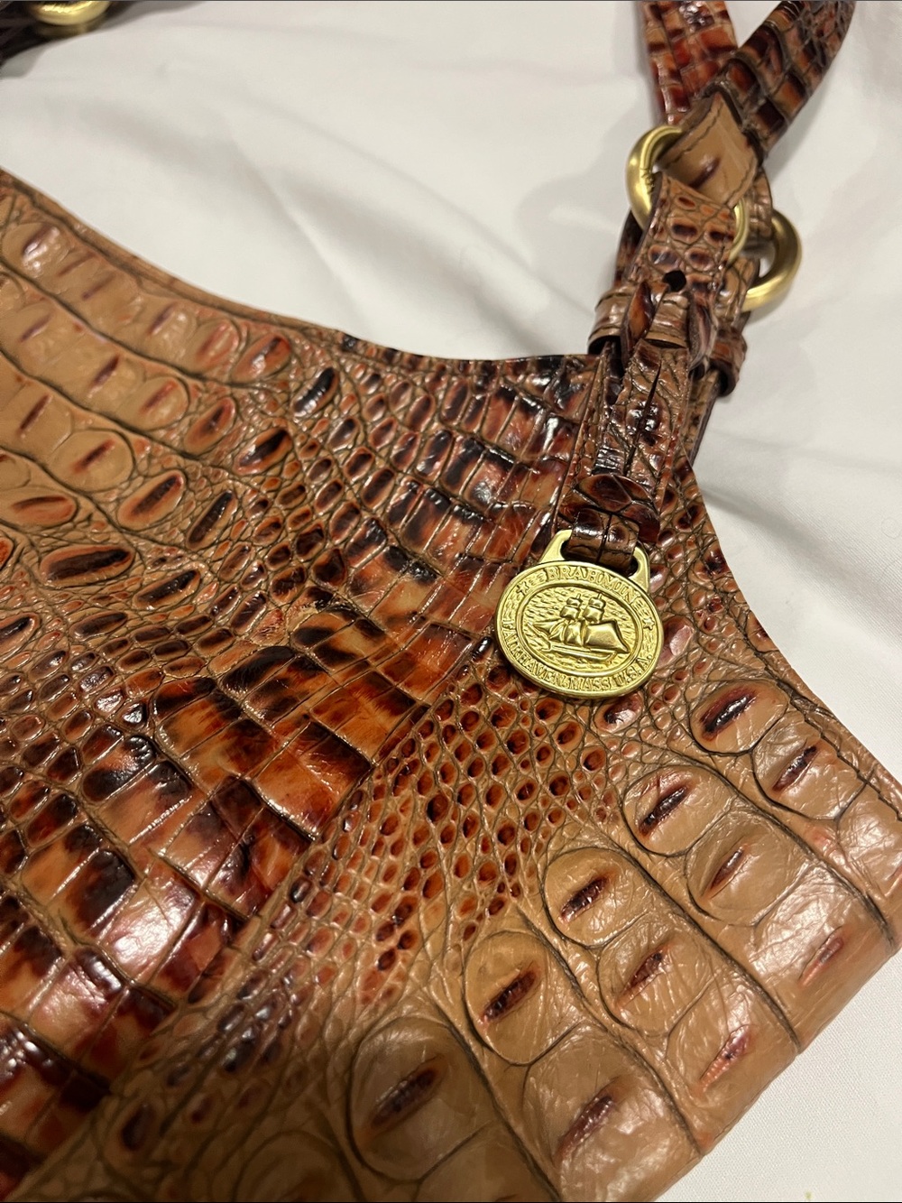 Brahmin Toasted Almond Bucket Bag